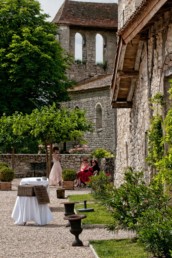 Courtyard at Chateau Saint-Paul Wedding France for Candice and Carl